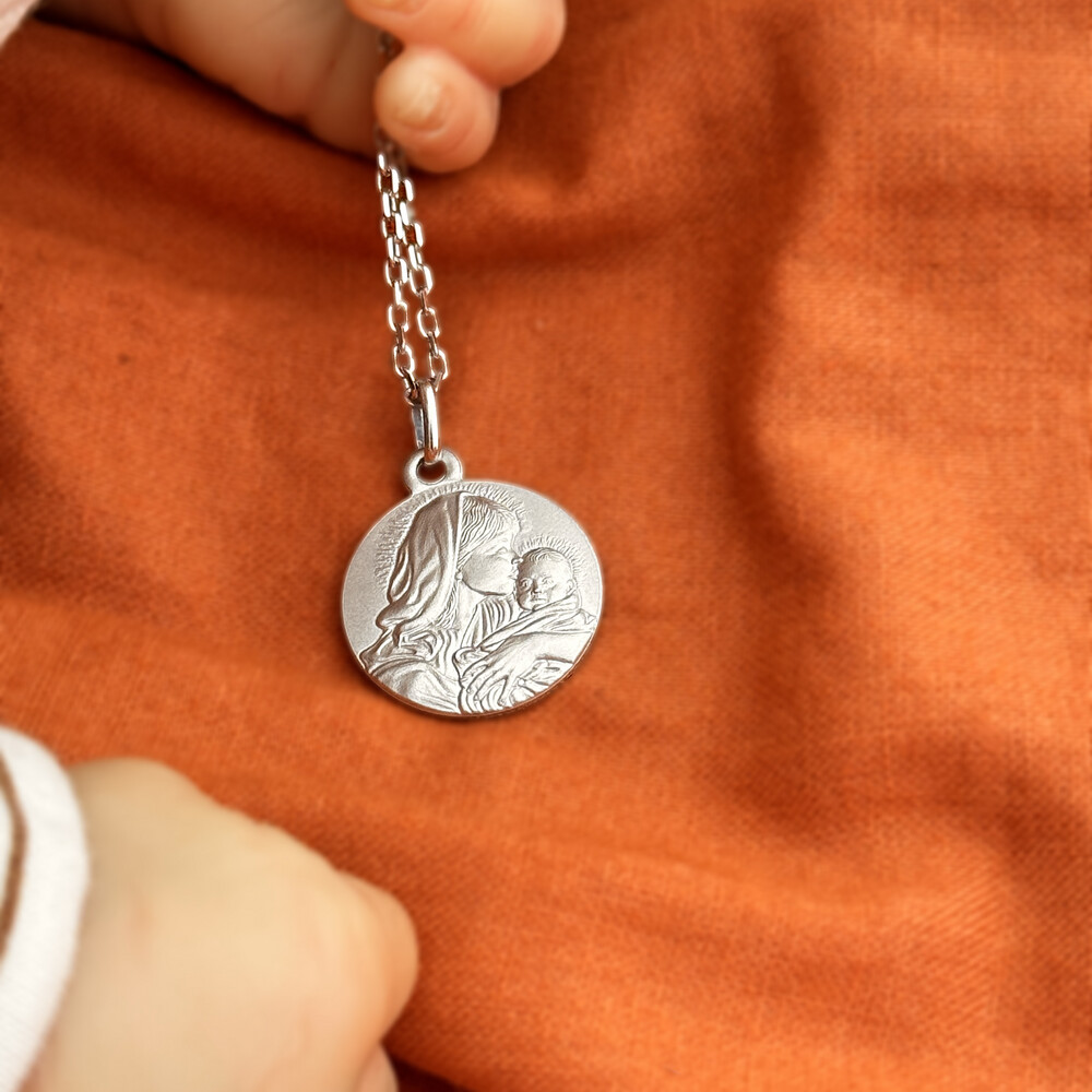 Photo de Médaille Notre-Dame des petits enfants - Argent massif