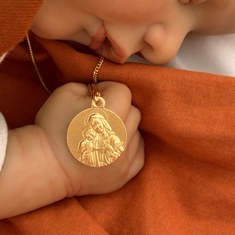 Médaille Vierge à L'Enfant Orthodoxe – Argent 925 – Style Russe Traditionnel YA11 – Élégante & Spirituelle