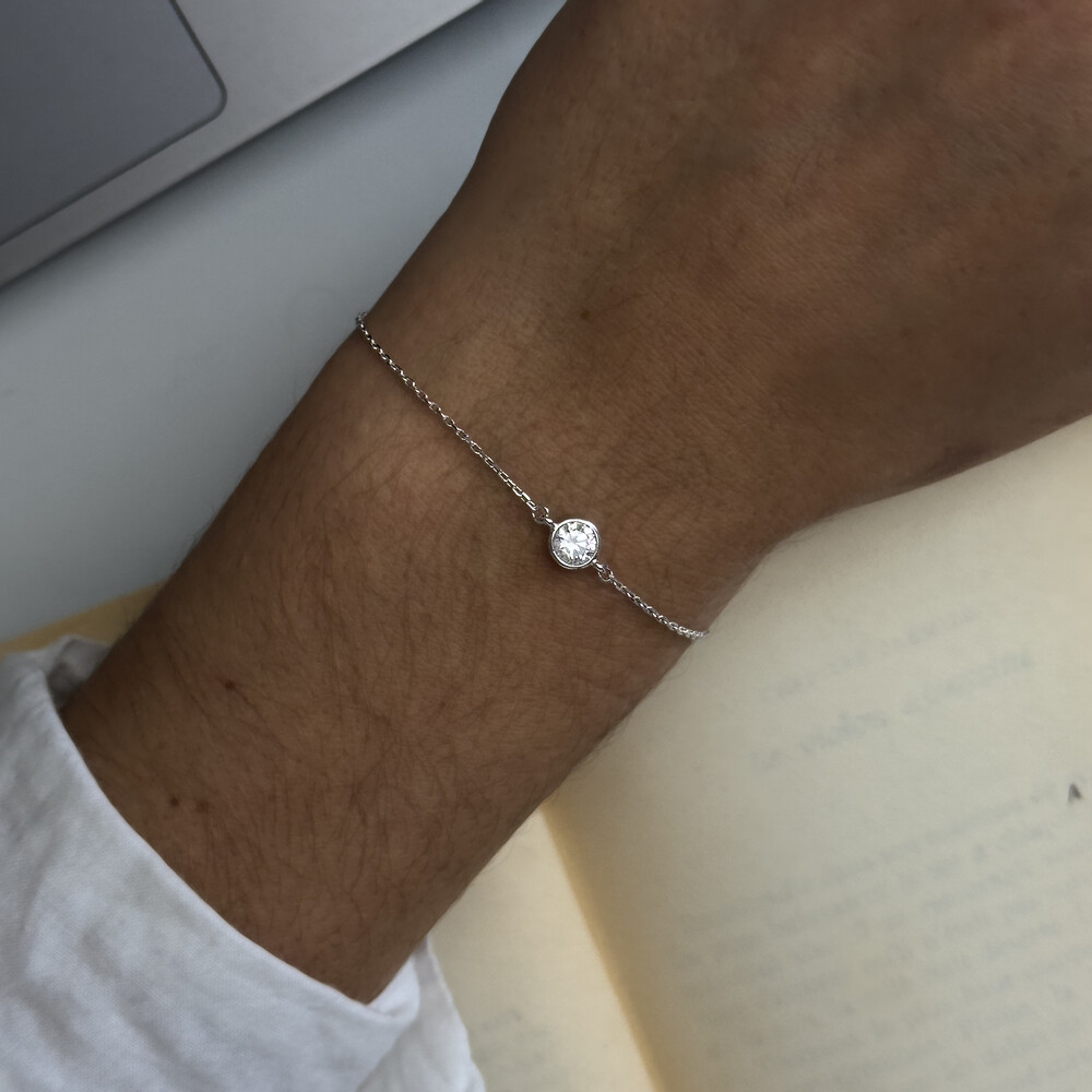 Photo de Bracelet zirconium - Argent massif