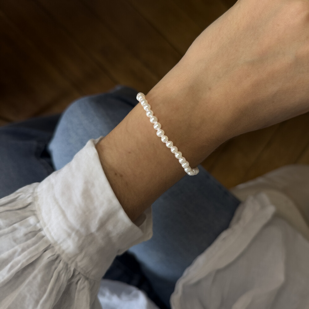 Photo de Bracelet perles de culture 4 à 4,5mm- Or jaune 9ct