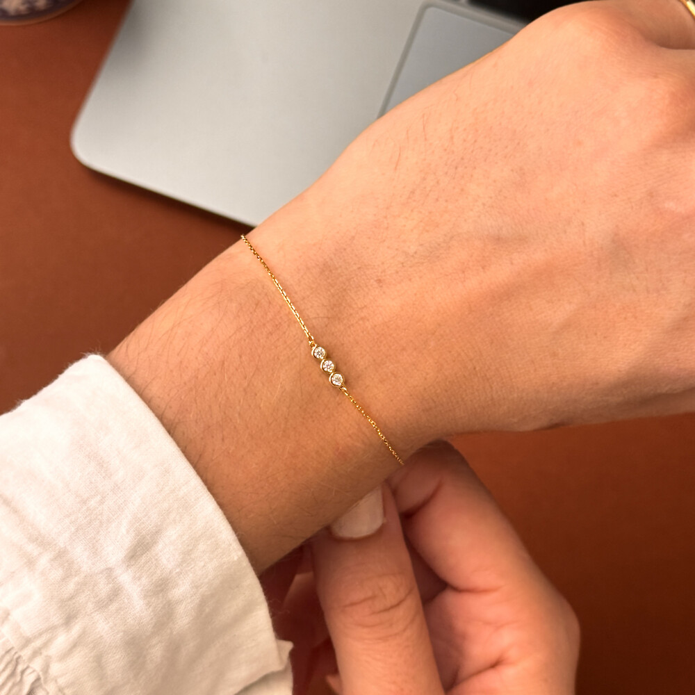 Photo de Bracelet oxydes - Or jaune 9ct