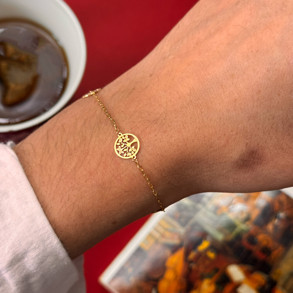 Photo de Bracelet Médaillons Arbre de Vie - Or Jaune 9ct