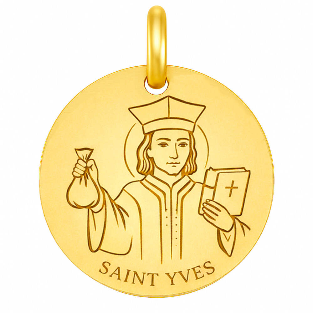Photo de Médaille Saint Yves - Or jaune 9ct
