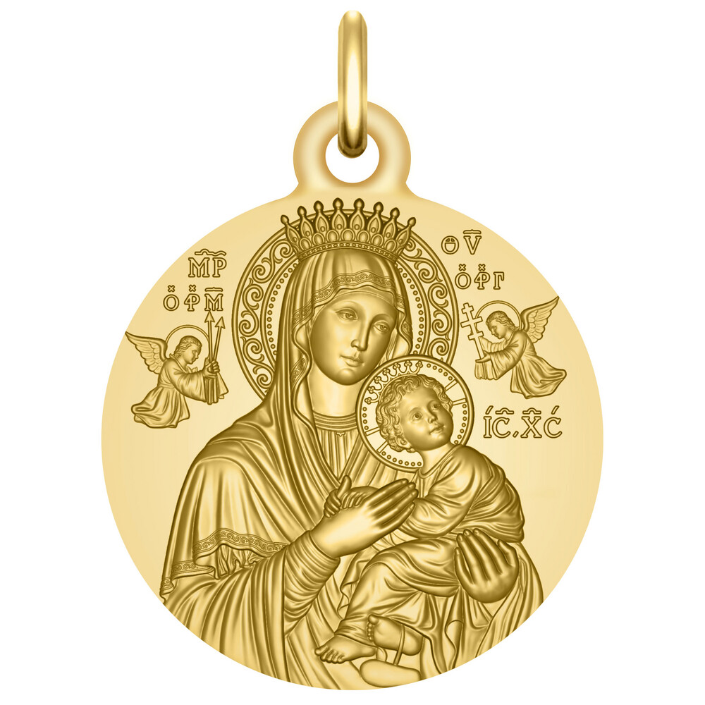 Photo de Médaille Notre Dame du Perpétuel Secours - Or jaune 9ct