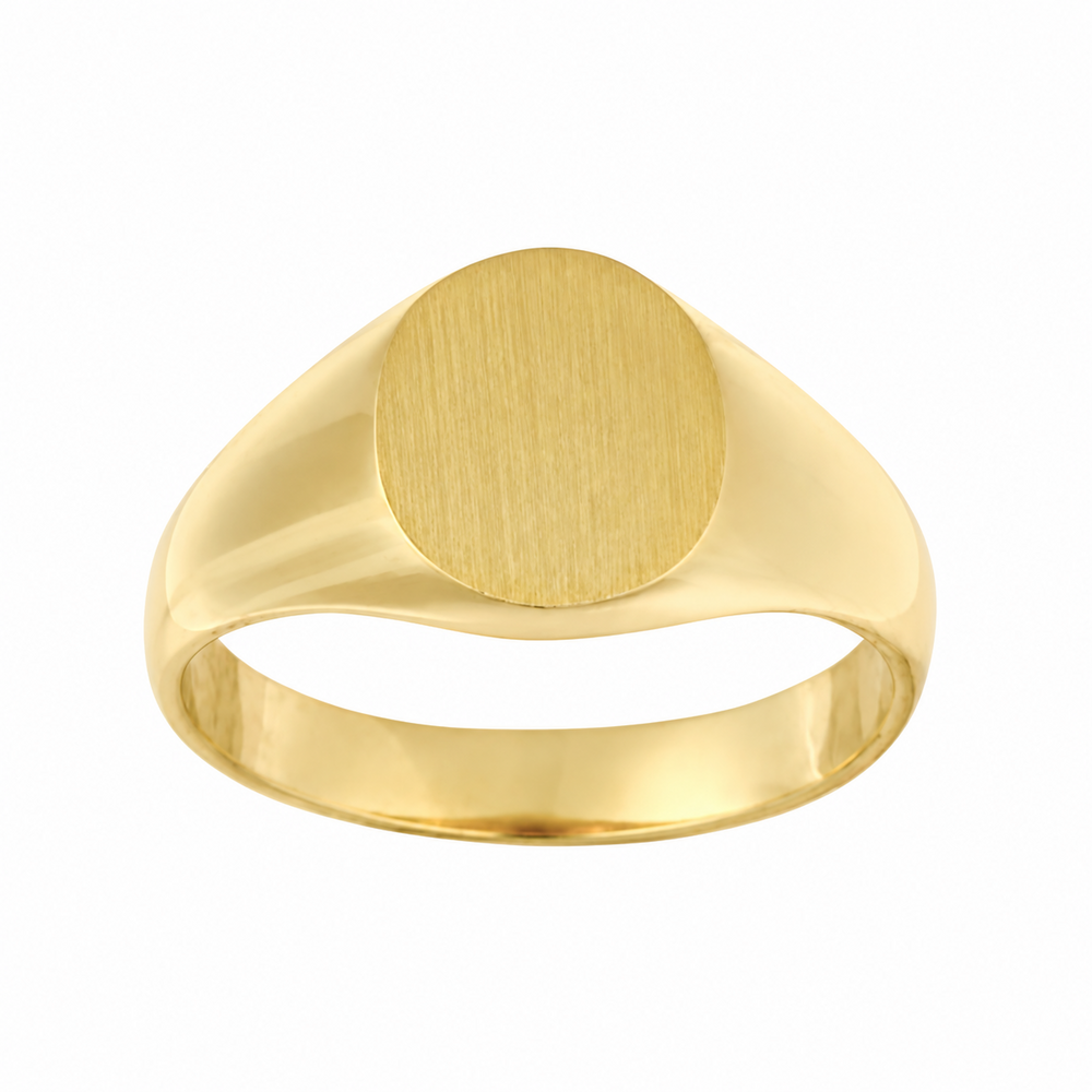 Photo de Chevalière ovale dame - or jaune 18 carats